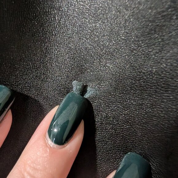 Vintage Holt Renfrew | Women's Pleated Leather Pants In Black - Picture 11 of 14